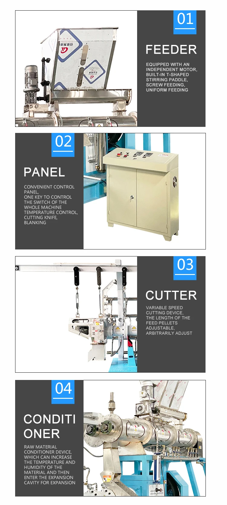 
Animal Feed processing machines. dog/cattle/fish food extruder 