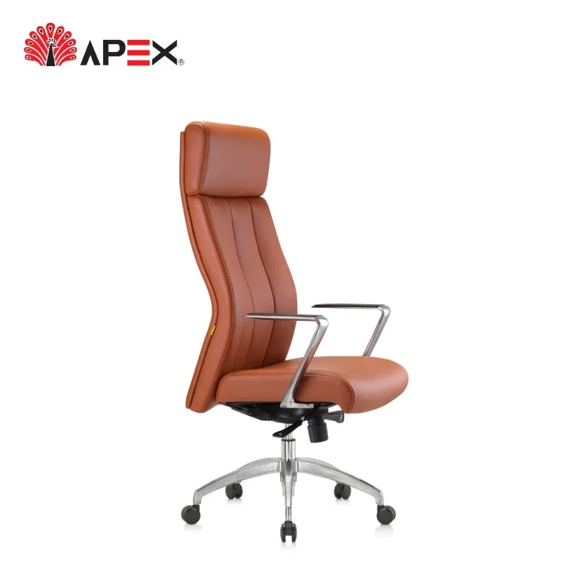 Factory High End Luxury Hugo Series High Back Boss Director Office Chair Genuine Leather with Smooth Rolling