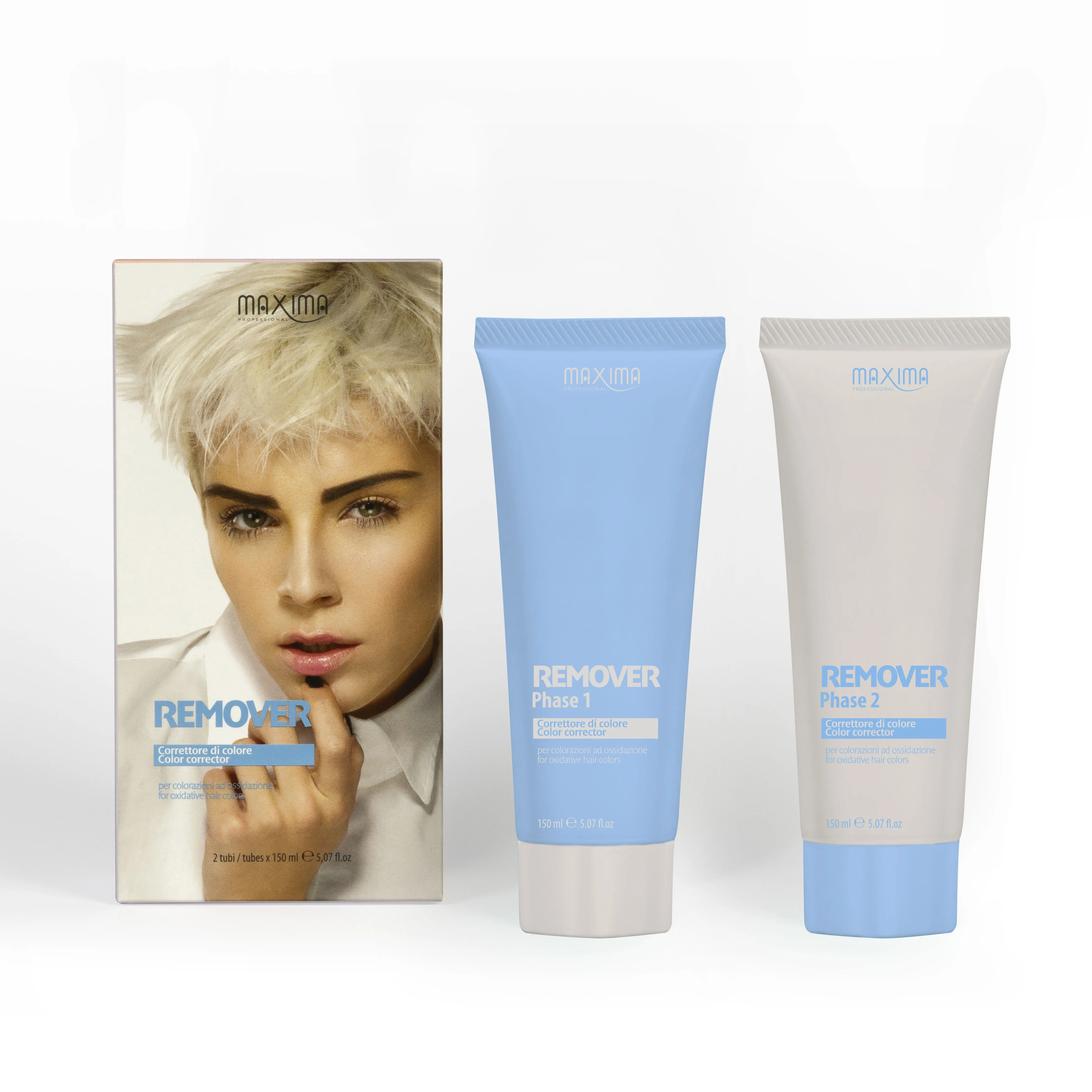 Made in Italy hair care products ammonia free color remover kit box