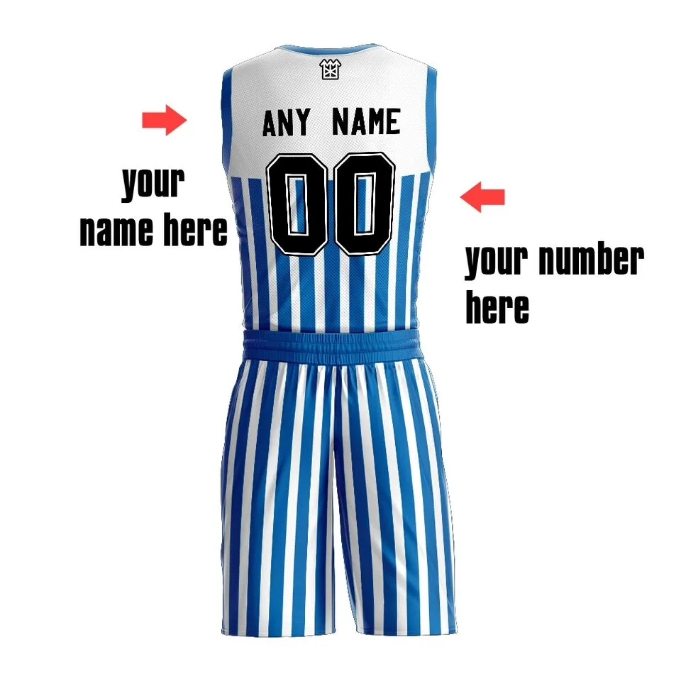 
Custom Team Sublimation Striped Basketball Uniform Design Youth Training Jersey Wear For Local Basketball Team 