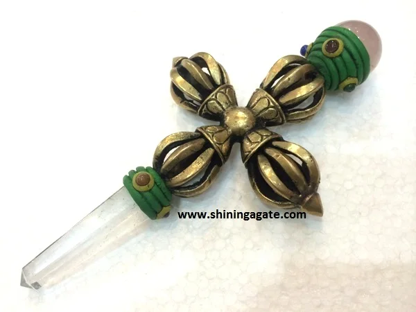 Tibetan Black Jasper Chakra Obelisk Healing Wand Wholesale Tibetan Healing Sticks