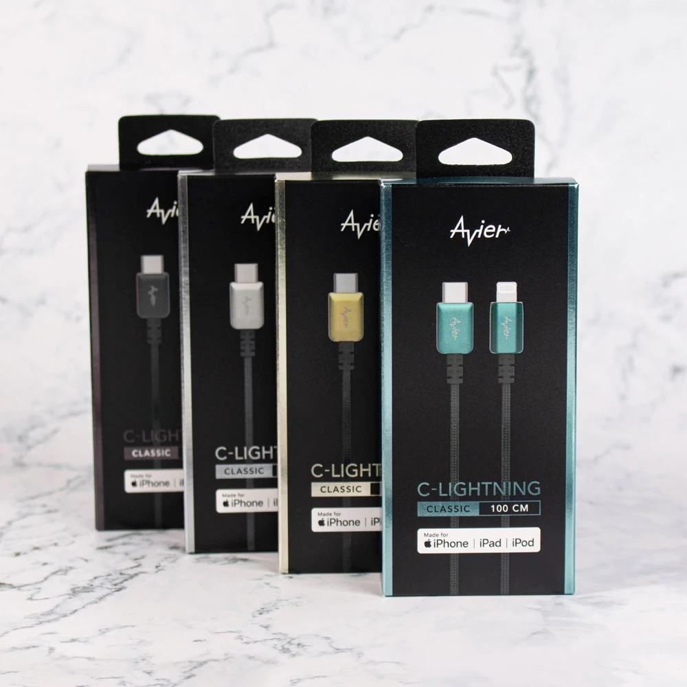 Быстрая зарядка Лидер продаж классический зарядный кабель Avier с разъемом USB Type-C на lightning совместимый зарядным устройством и синхронизацией 1 8 м