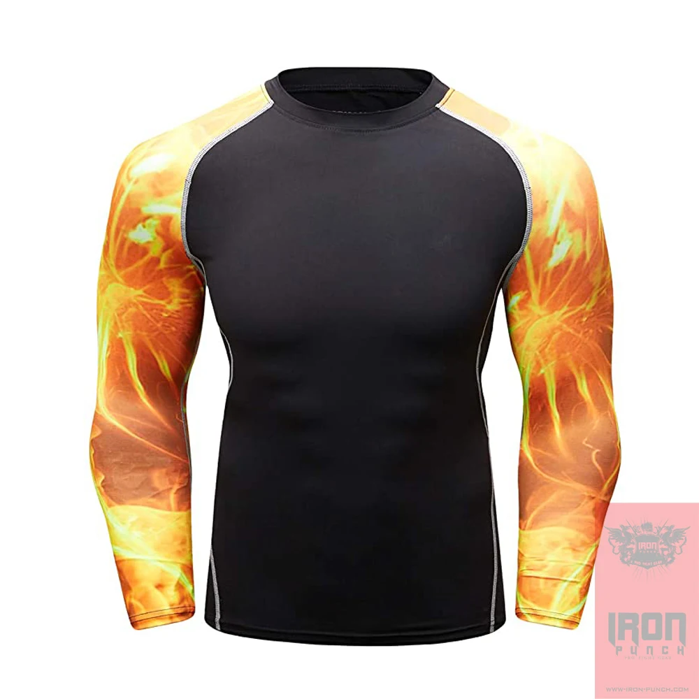 Rash Guard Bjj Rash Guard Factory Custom New Arrival Polyester / Nylon Sports Long Sleeve Men Plain Rash Guards Wholesale