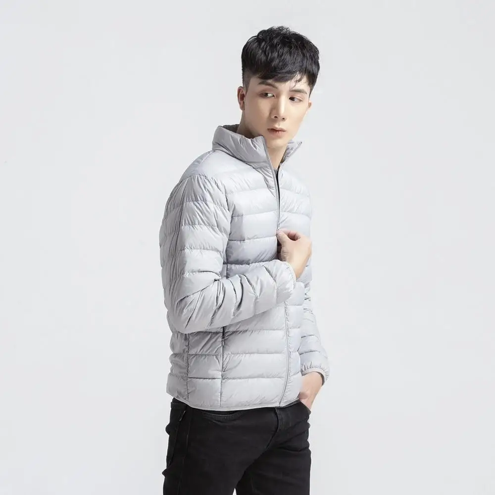 New Vietnam Design 90% White Duck Down 10% feather Jacket Long Sleeve Stand Collar  Winter Ultra Light Duck Down Jacket