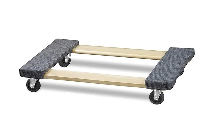 Platform Lift Trucks High Capacity Lightweight Polypropylene Smoothly Approach All Directions 660lbs Wood Mover Dolly