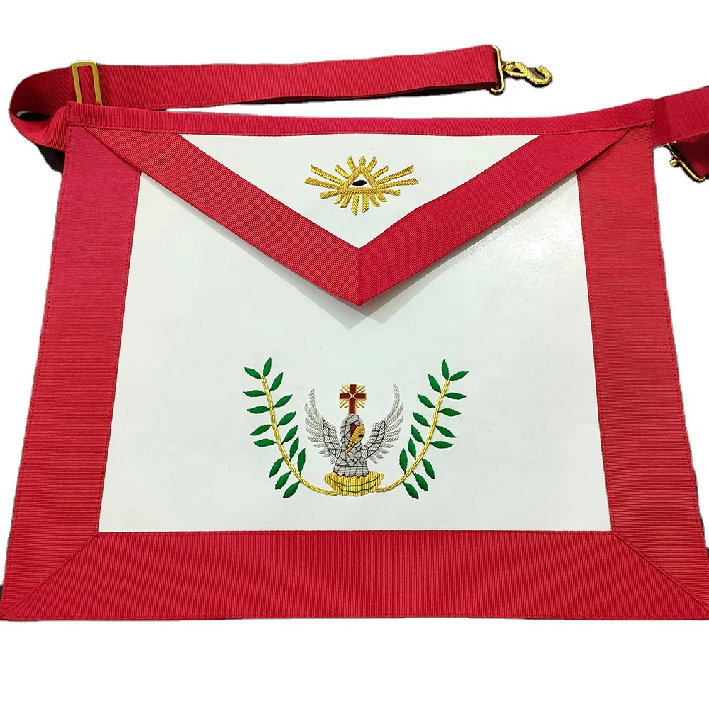 Масонский шотландский рит фартук Regalia с регулируемым ремнем и подложкой карманом