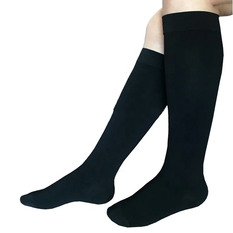 High quality 23-32mmHg sexy black graduated compression stockings for women