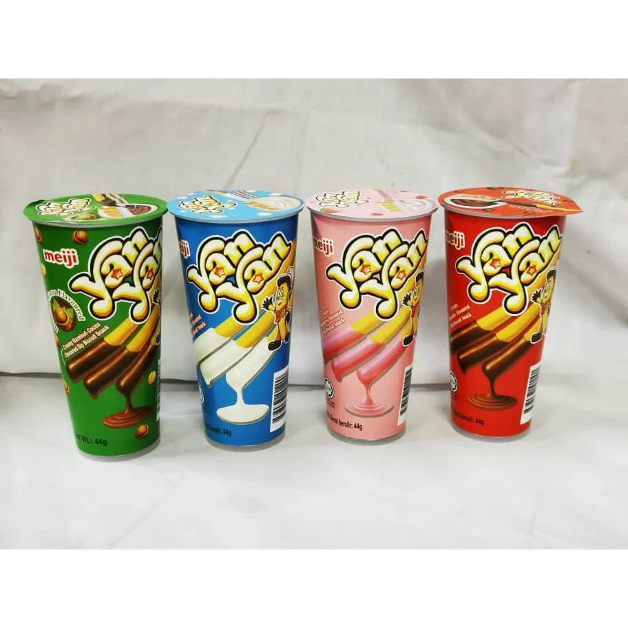Хрустящая бисквитная палочка Yan со сливочным соусом 3 Flavors-50gm/25 г сладкого нежного вкуса шоколадно-кремового