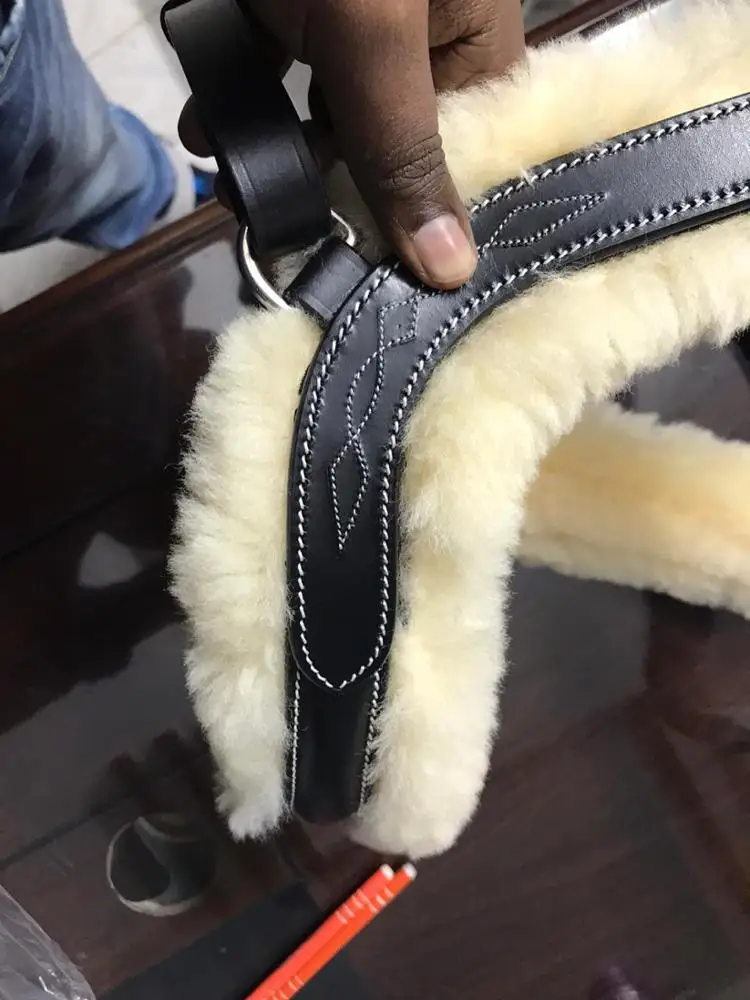  Оригинальная овечья шерстяная высококачественная кожаная Петля Необычные швы на носовой резинке со стандартной стальной фурнитурой