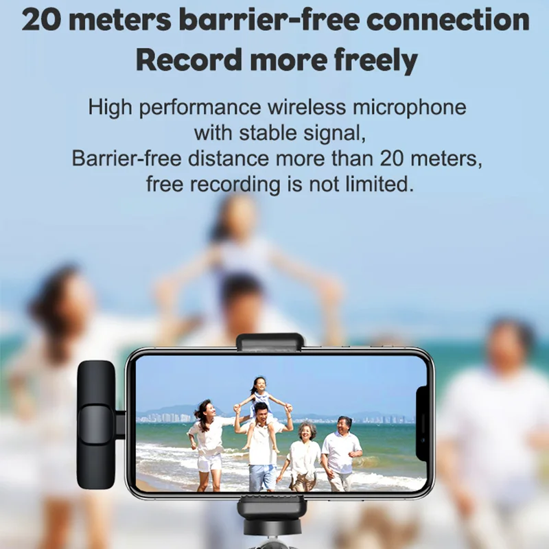 Беспроводная петличная микрофонная система Plug-Play UHF для видео устройств iOS освещение