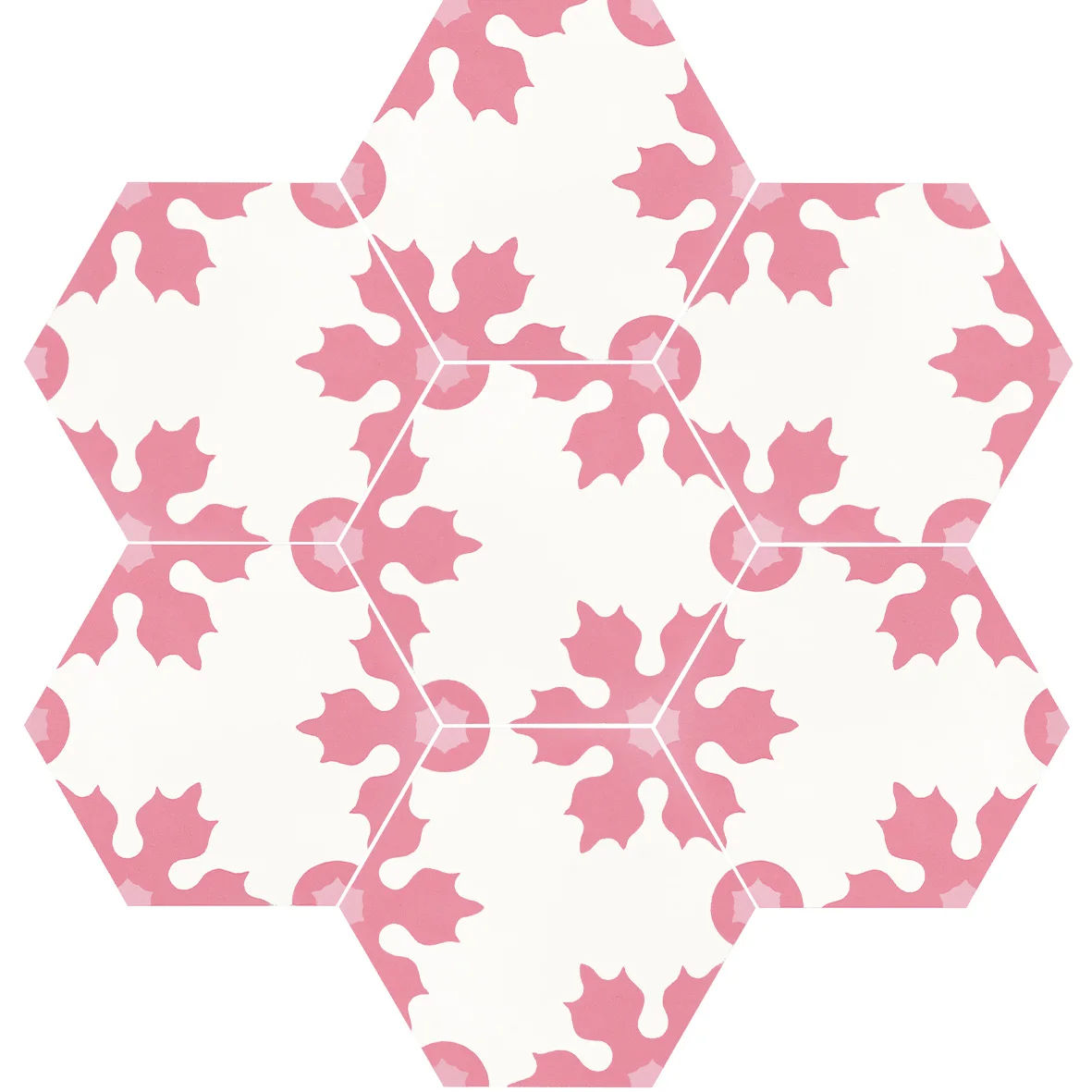 Hexagon cement tiles 230x200x16mm