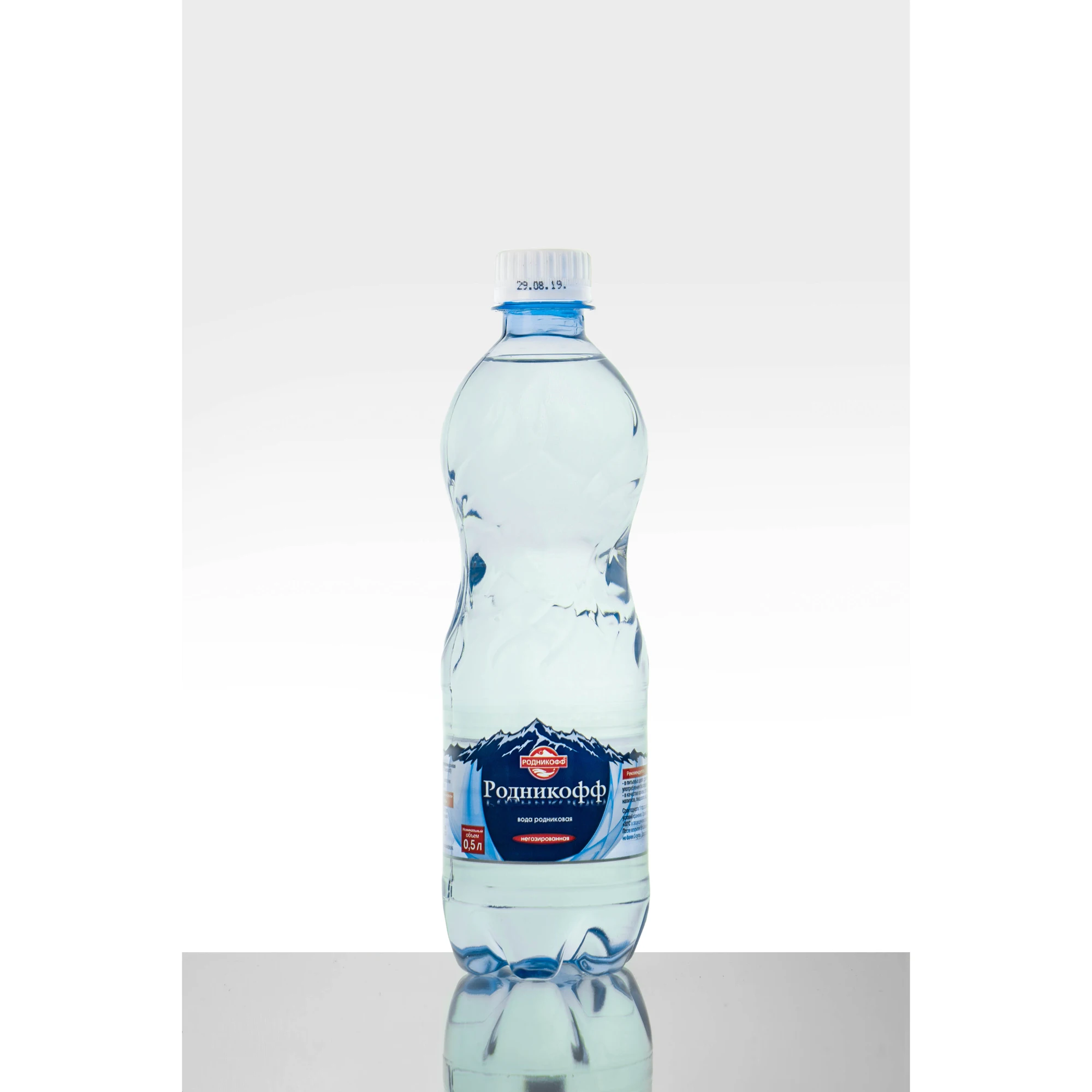 
Premium quality natural still water in 500 ml plastic bottles, product of Russia 