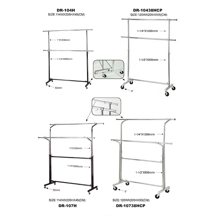 DR-112200 TAIWAN STRONG HEAVY DUTY CLOTH DISPLAY RACK