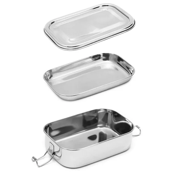 lunch box 550 ml multi grids SS lunch box with leak pro lid & spoon portable durable lunch container for kid adults