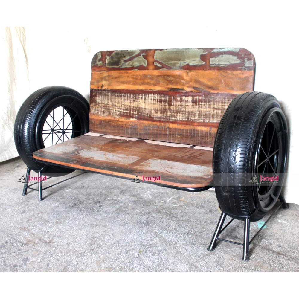 innovative vintage furniture two seater sofa made with car tyres rare hotel furniture outlets
