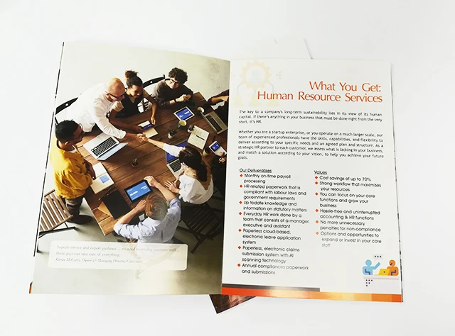 Customized Design Softcover Company Profile Booklet Printing Saddle Stitched / Any Binding Book Printing Service