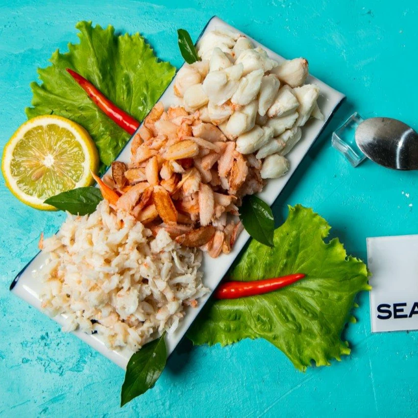 HOT ! COOKED AND FROZEN SWIMMING CRAB MEAT IN PASTEURIZED TRAY , 100% CLEAN MEAT COMES FROM  BA TRI SEAFOOD