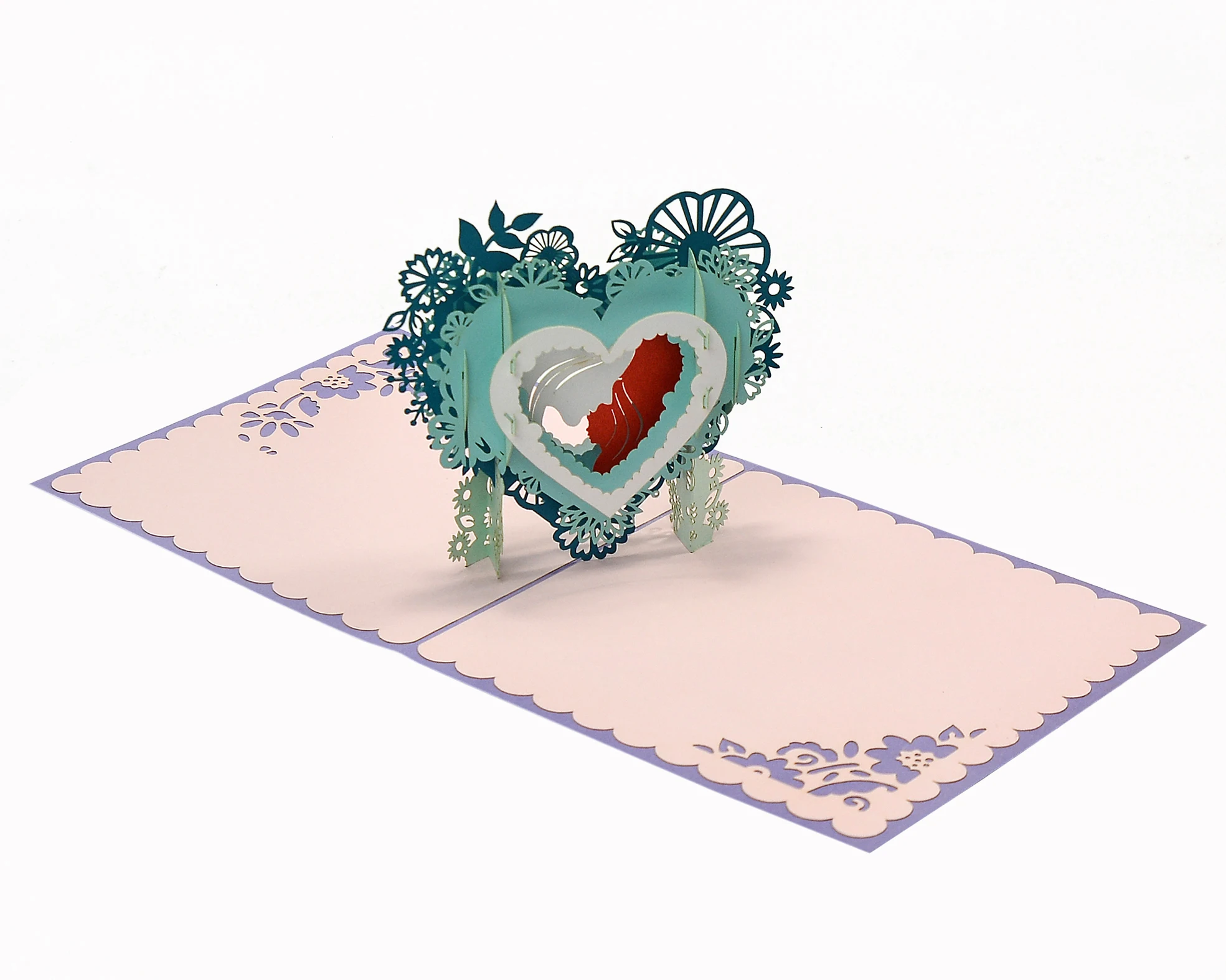 HMG New Model Cute Heart Lovely 2023 Mother Day Greeting 3D popup Cards for Mom in Small quantity and manufacture OEM/ODM