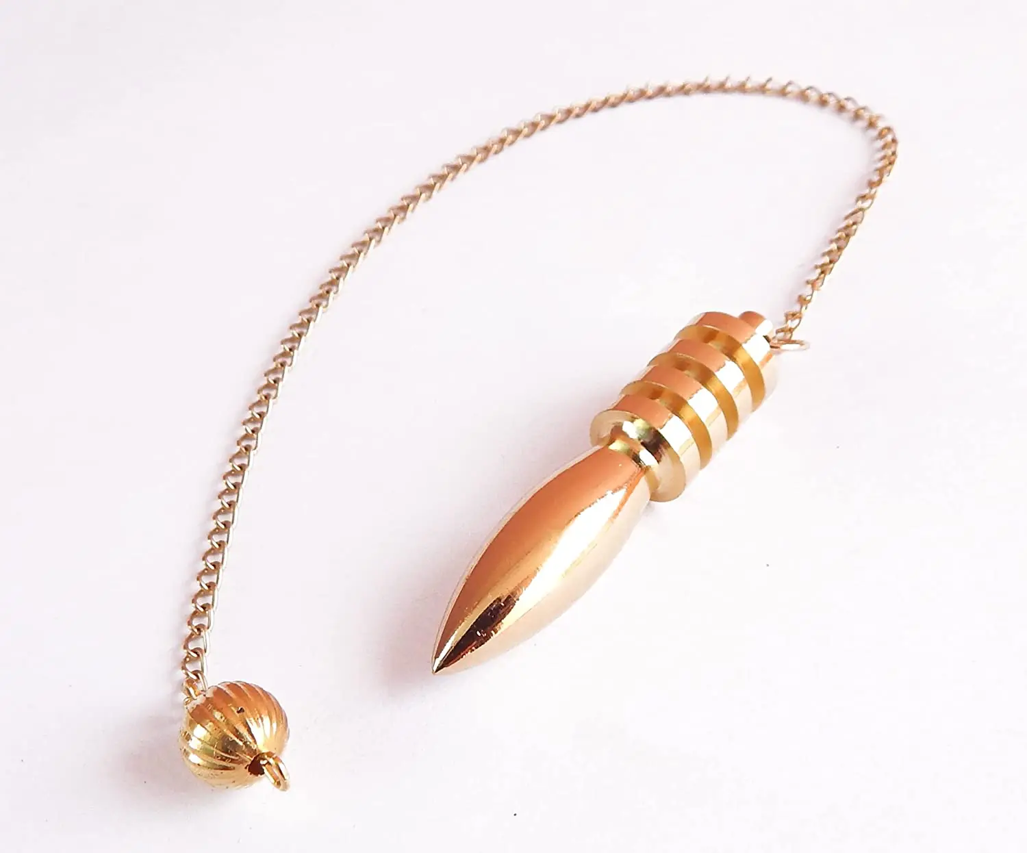 Karnak 4 Ring Healing Metal Pendulums for Divination Steel Copper Pendulum High Energy Pendulum From Muntaha Agate