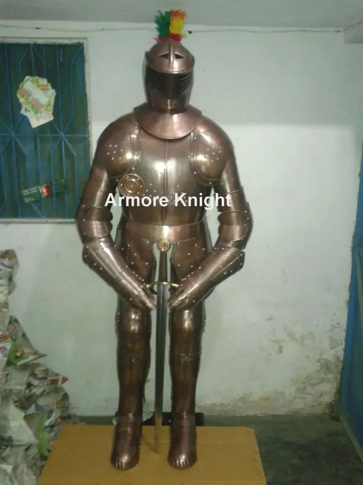 Medieval Knight Combat Armor  Armour Suit Full Suit Of Armor golden color