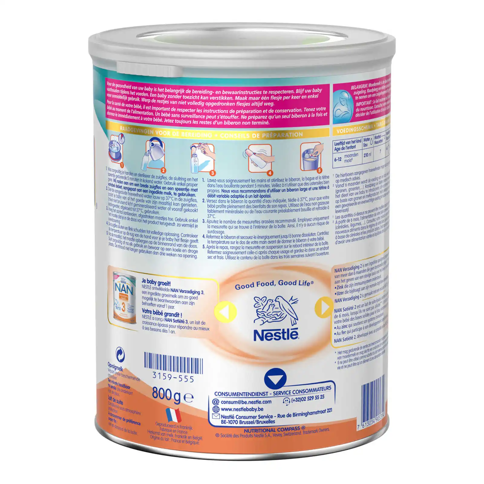 NAN Infant Formular/ Nestle Nan Optipro 3 800g.