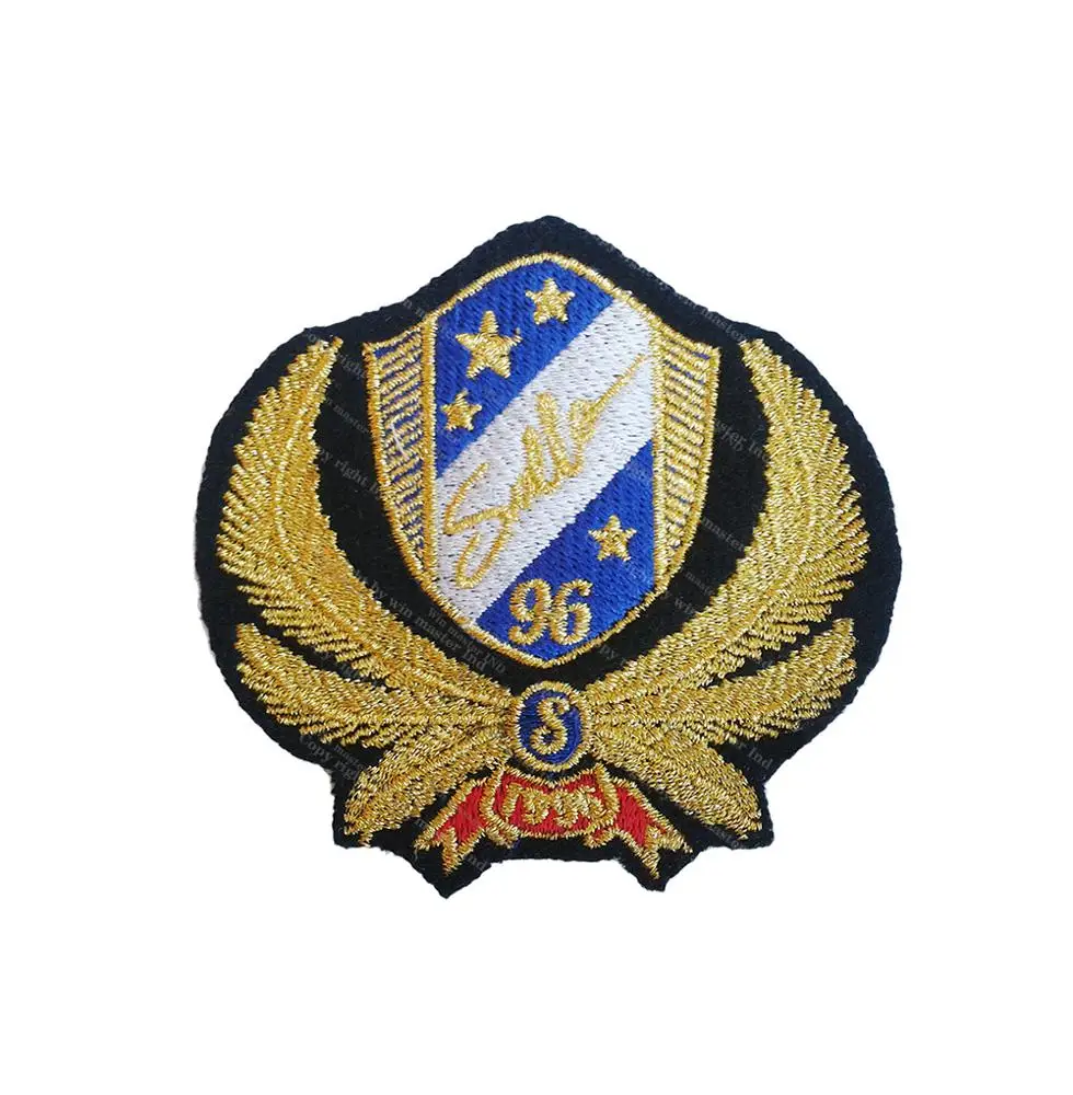 bullion Ceremonial golden emblem rank Ceremonial badges blazer patch badge