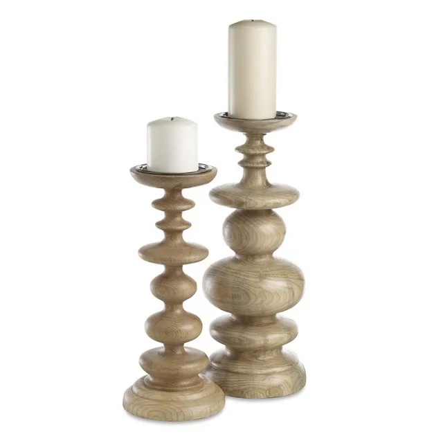 Latest Design Handicraft Wooden Pillar Candle Holder At Wholesale Price