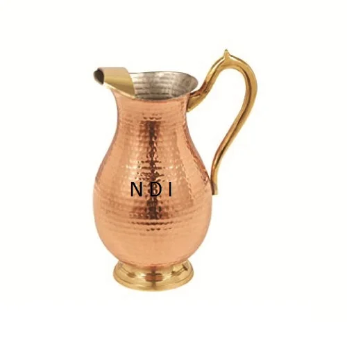 Attractive Drinking Storage Ware Inside Copper Outside With Brass Handle Decorative Water Strap For Newest Design