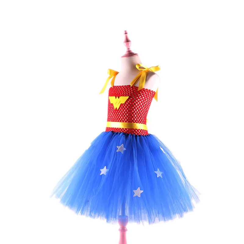 Solos Cosplay Toddler Wonder Baby Dress Costume Princess Puff Tutu Girls Costume Halloween Christmas