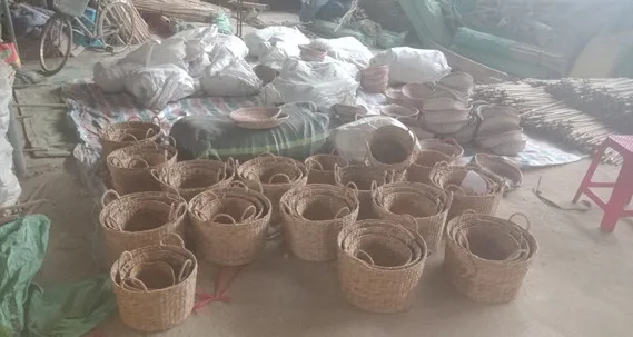 Woven Basket Sustainable Wholesales Natural rattan Seagrass gift pack BELLY BASKET WITH LID Home decor Handicraft in Vietnam