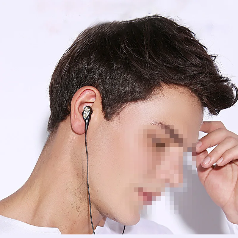 High quality CK8 dual driver earphones stereo bass sport running headset