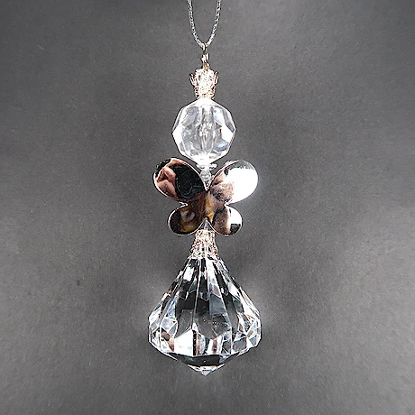 Christmas/New Year Decoration Clear/Blue Acrylic Angel Ornament