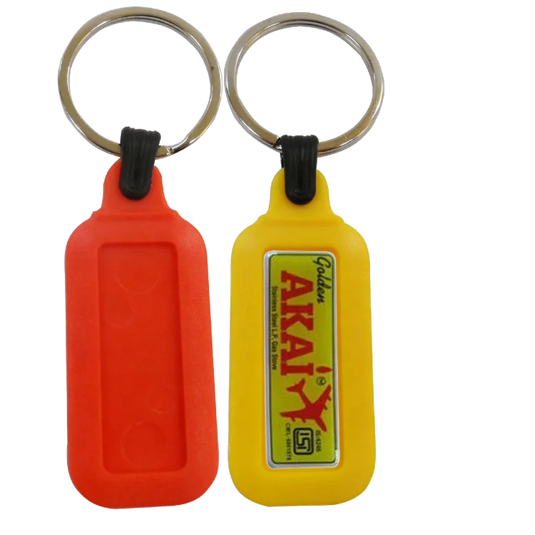 
Rectangular plastic Epoxy key holder key tag key fob 