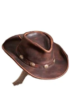 Leather Cowboy Hat Wide Brim Western Style Knight Hat for Men & Women Outdoor Cowgirl Hat Charring Edge