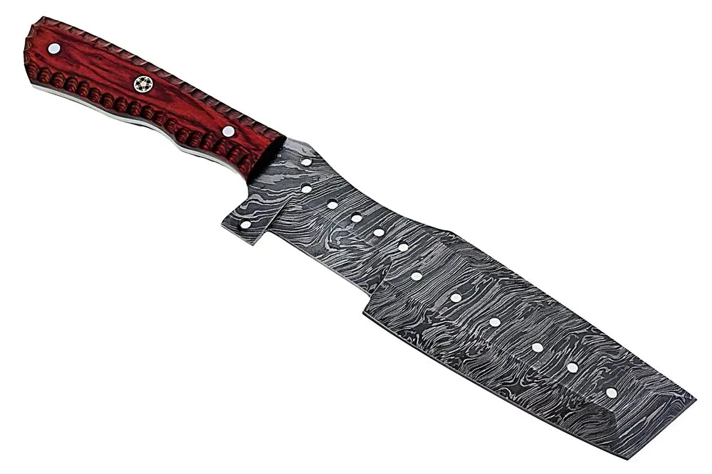 100% Top High Quality Damascus Steel Tracker knife/ Camping survival knife wooden handle with pure Leather Sheath  SCW-TK-0010