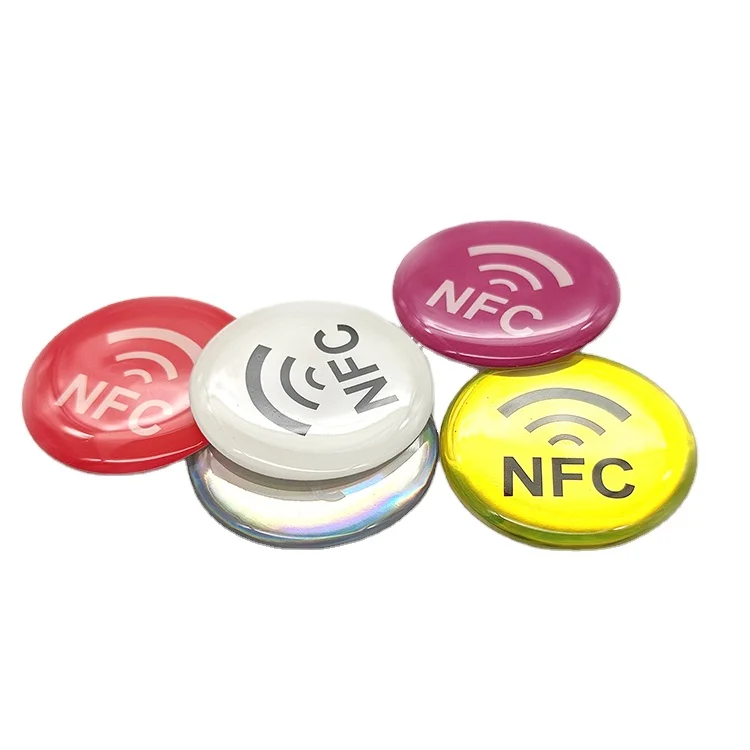 Custom Hot Social Media NFC Epoxy Tag for Sharing Contact information Waterproof NFC Epoxy Stickers