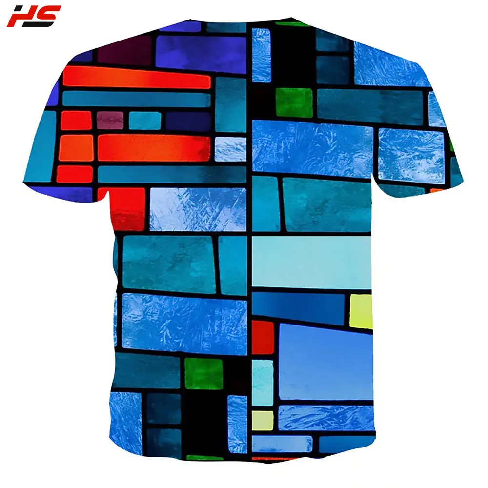 
New Arrival Short Sleeve Paint Printed Tee Shirt high quality printing 3d sublimation t shirt 