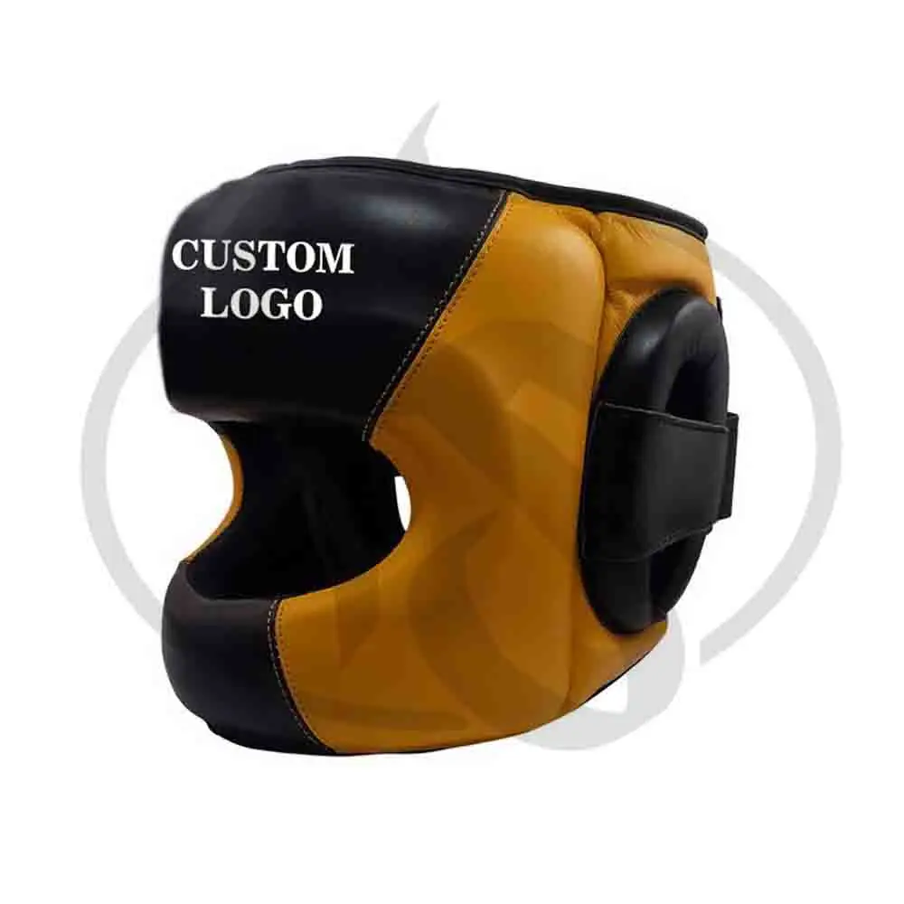Breathable Comfortable Head Guards With Face Protector Winning Wholesale Cowhide Leather