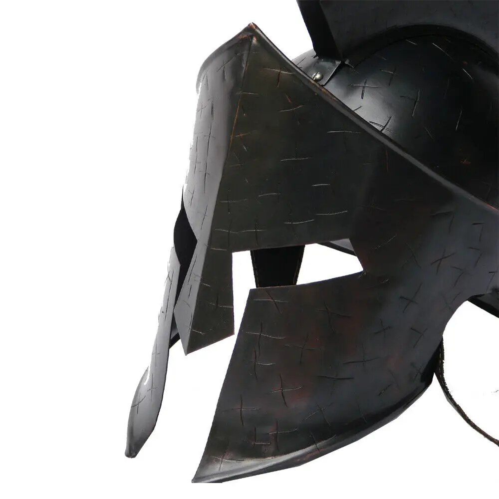 BLACK ROMAN 300 SPARTAN HELMET KING LEONIDAS MOVIE  HELMET MEDIEVAL GIFT
