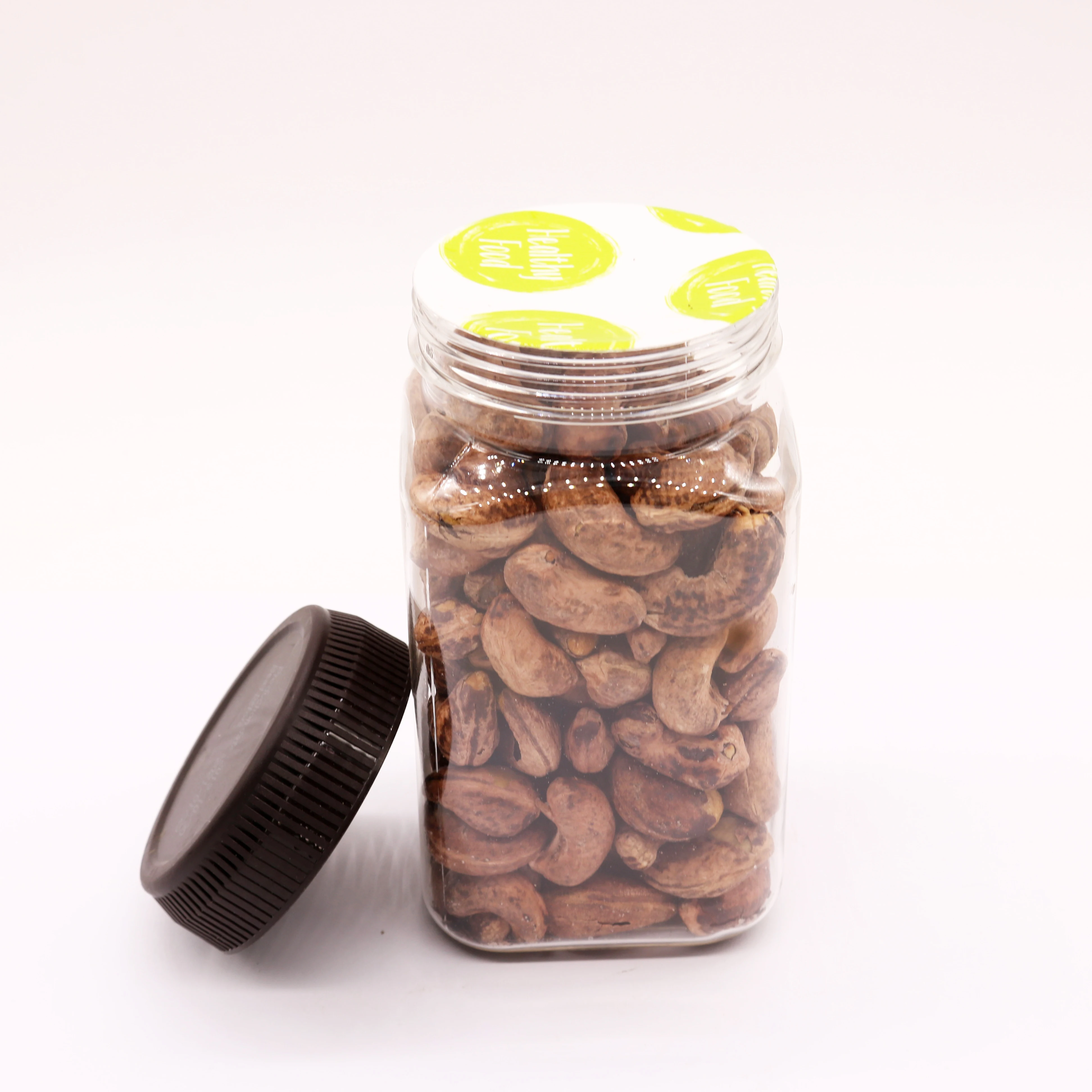 Dried Unpeel Cashew Nuts 200g Plastic Jar Origin Vietnam Natural Delicious Snack