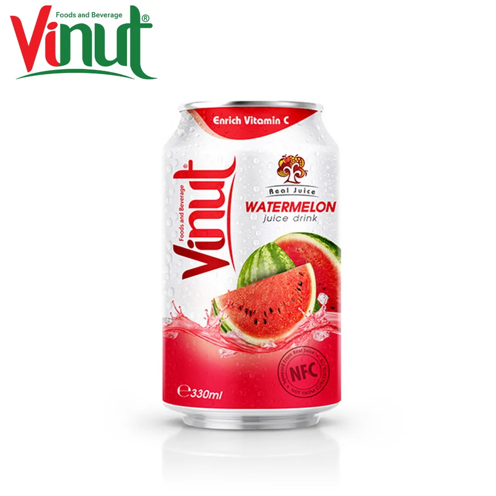 330ml VINUT Can (Tinned) Original Taste Real Juice Watermelon Juice White Label Private Label service Healthy Natura Low Sugar