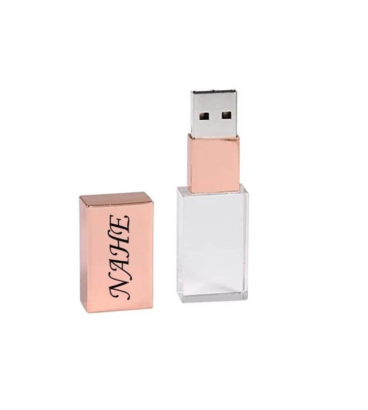 
 Пустые медиа-товары NAHE, прозрачный светодиодный USB флэш-накопитель, USB-накопитель, карта памяти  