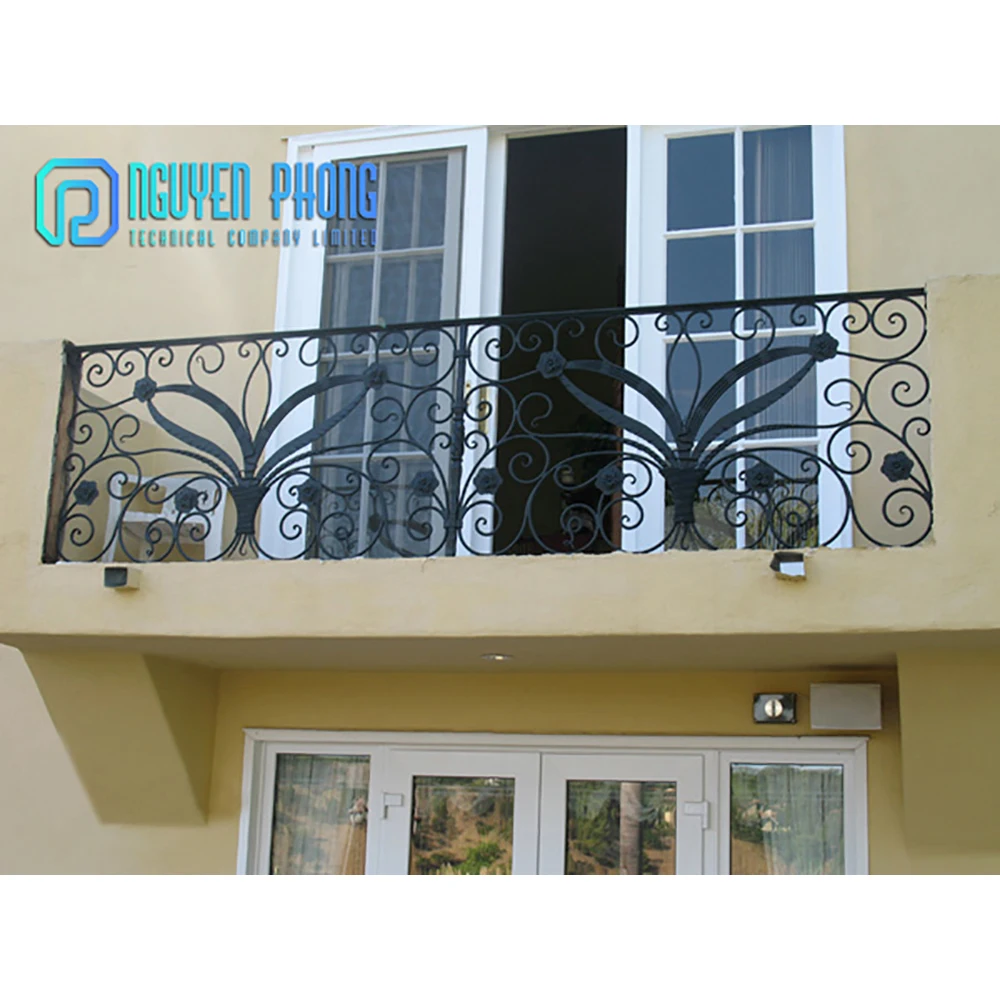 Special Offer Manufacturer Outdoor Decor Forging Wrought Iron Balcony Balustrade