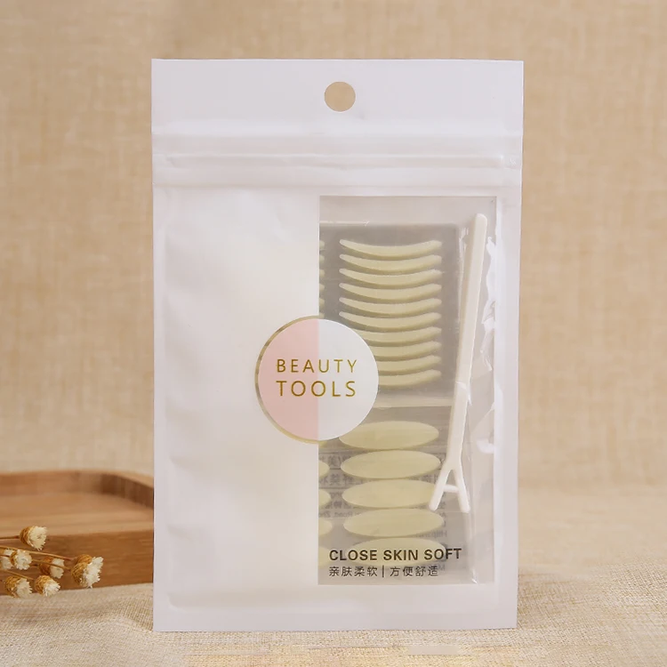 Lameila 200 pairs eye makeup tools natural strong breathability mixing size double eyelid stickers with fork A1018