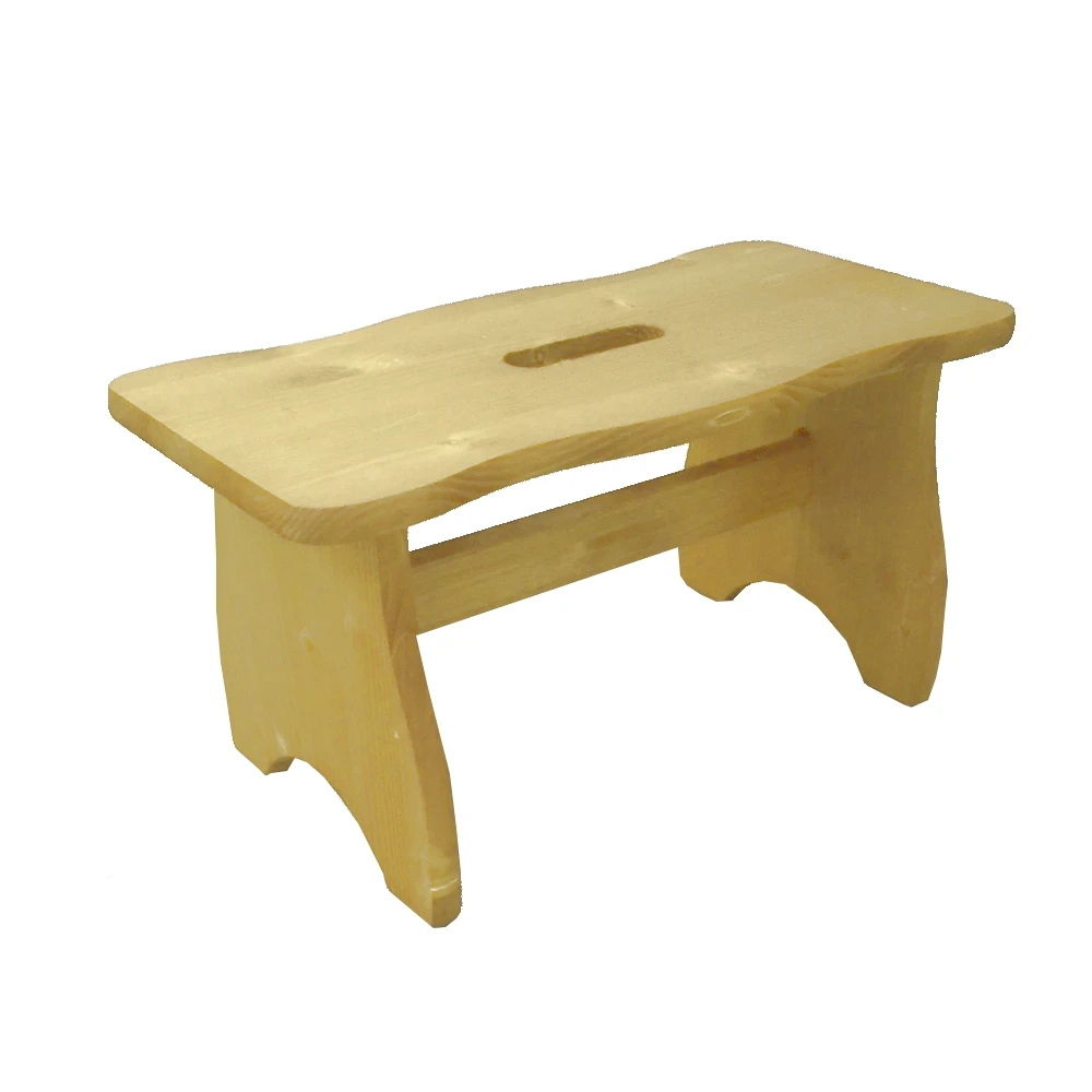 Лучший продукт, Сделано в Италии, маленький табурет из сосновой древесины, натуральный лакированный счастливый табурет с ручкой для кухни, ванной комнаты и «сделай сам»