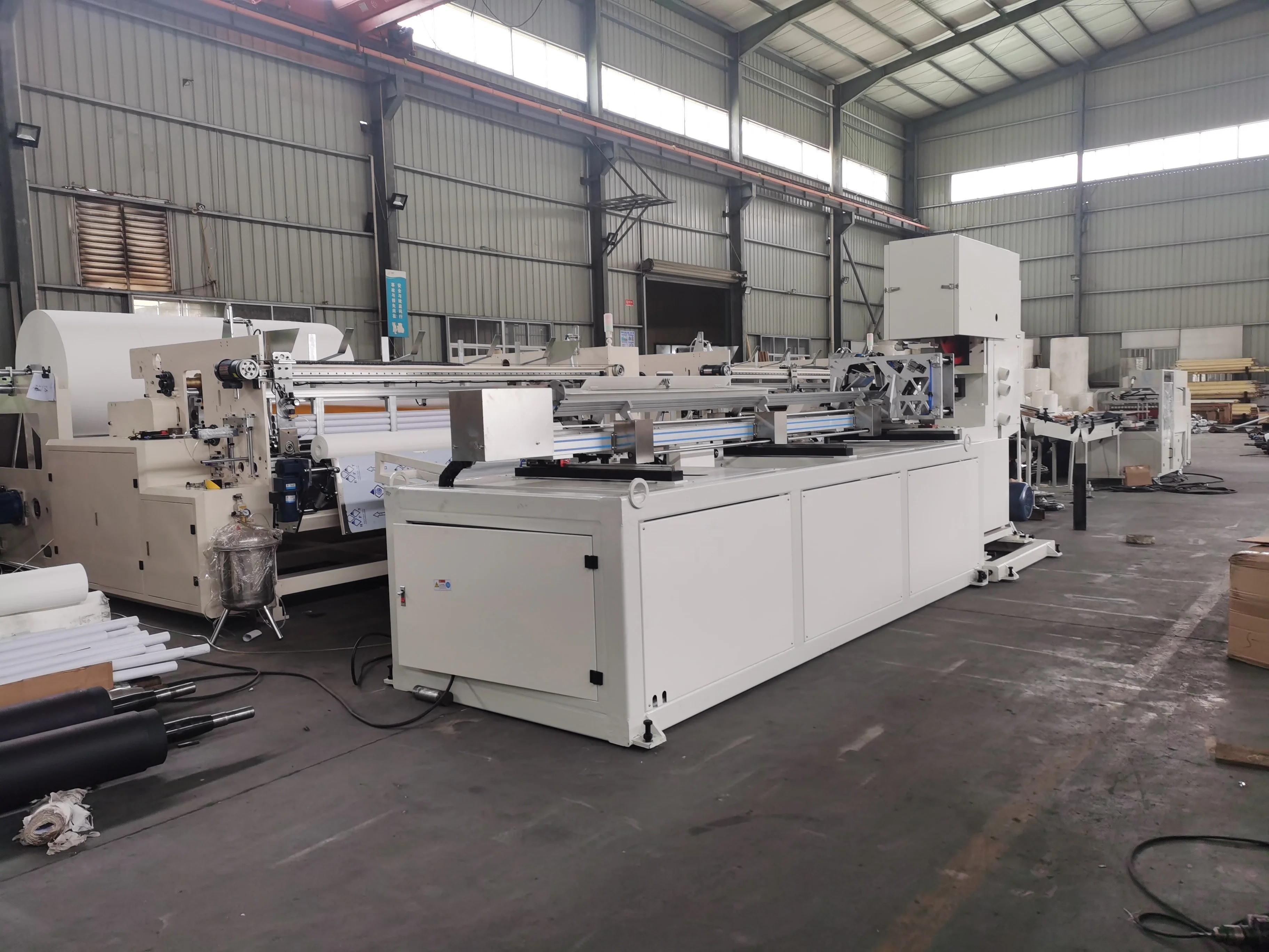 
Automatic maxi roll paper band saw cutting machine 