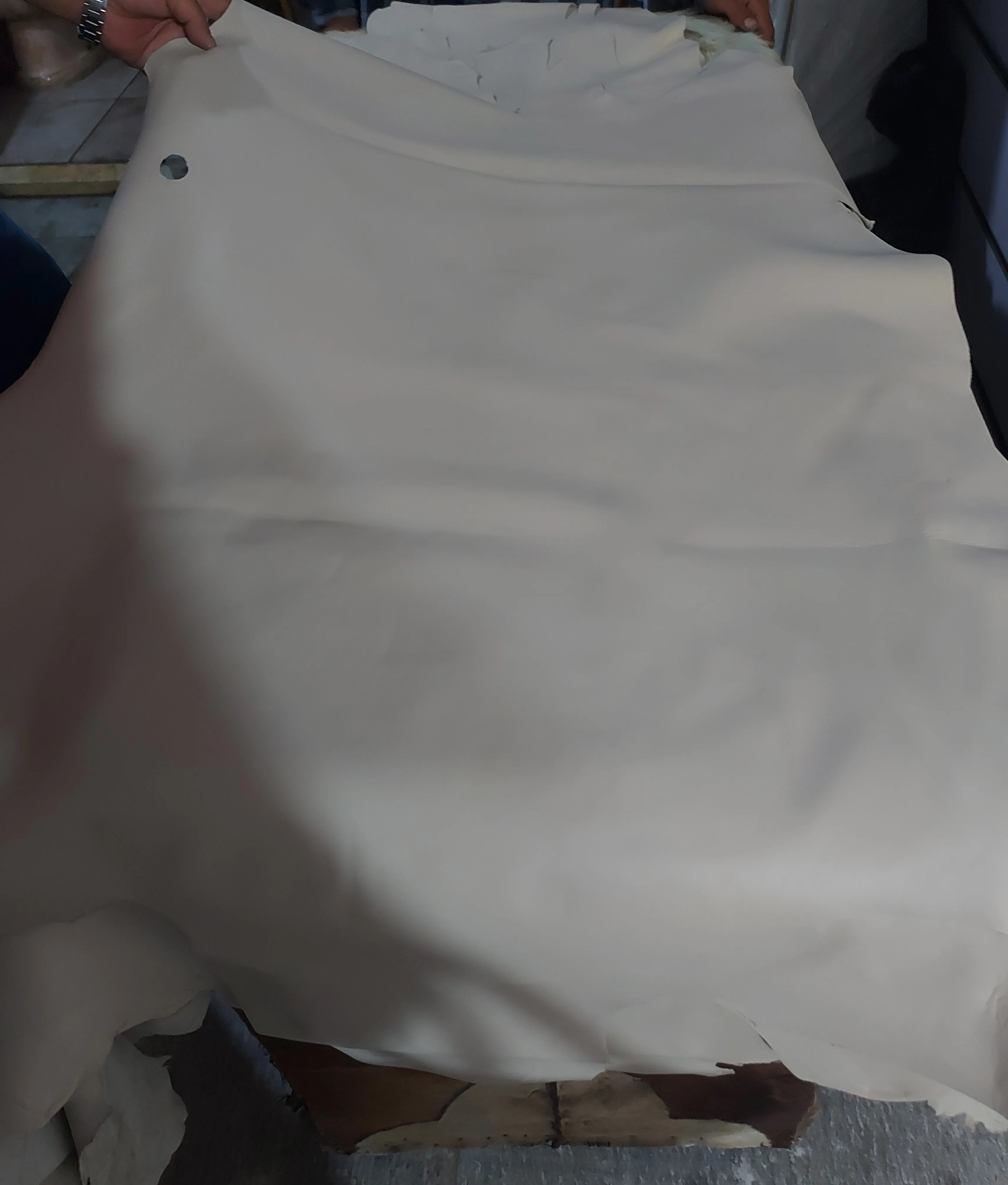 Sheep Leather Lamb Leather For Garments Top Quality Off White Color