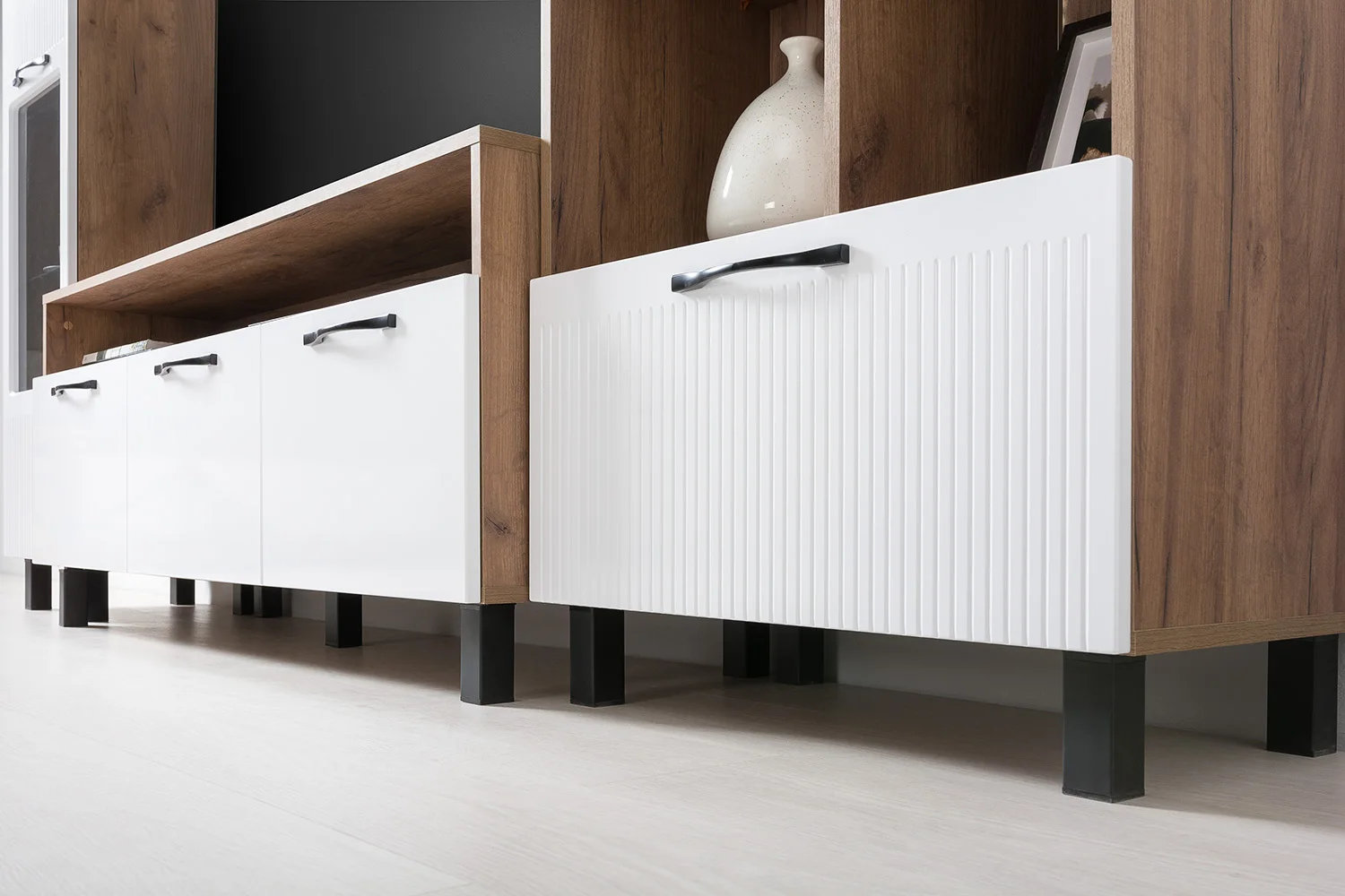 
Wholesale wooden furniture Living Room TV Stand with lightning Home TV Entertainment Center Table 