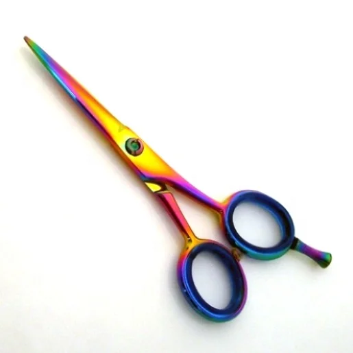 Профессиональные парикмахерские ножницы с прямым лезвием многоплазменный инструмент для стрижки волос тупым наконечником розничная цена