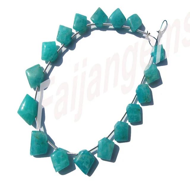 Natural Amazonite Smooth Pentagon Beads Wholesale lot Beads gemstone Amazonite Faceted beads jewelry AA quality Ik135
